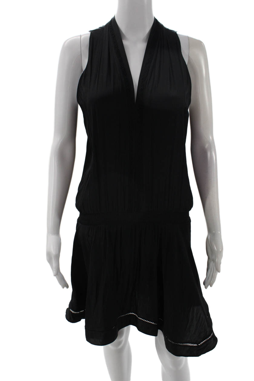 Ramy Brook Womens Blouson Mini Dress Black V-Neck Sleeveless Petite Size XSFree Shipping in US $100+ Orders | $6.95 Orders Below