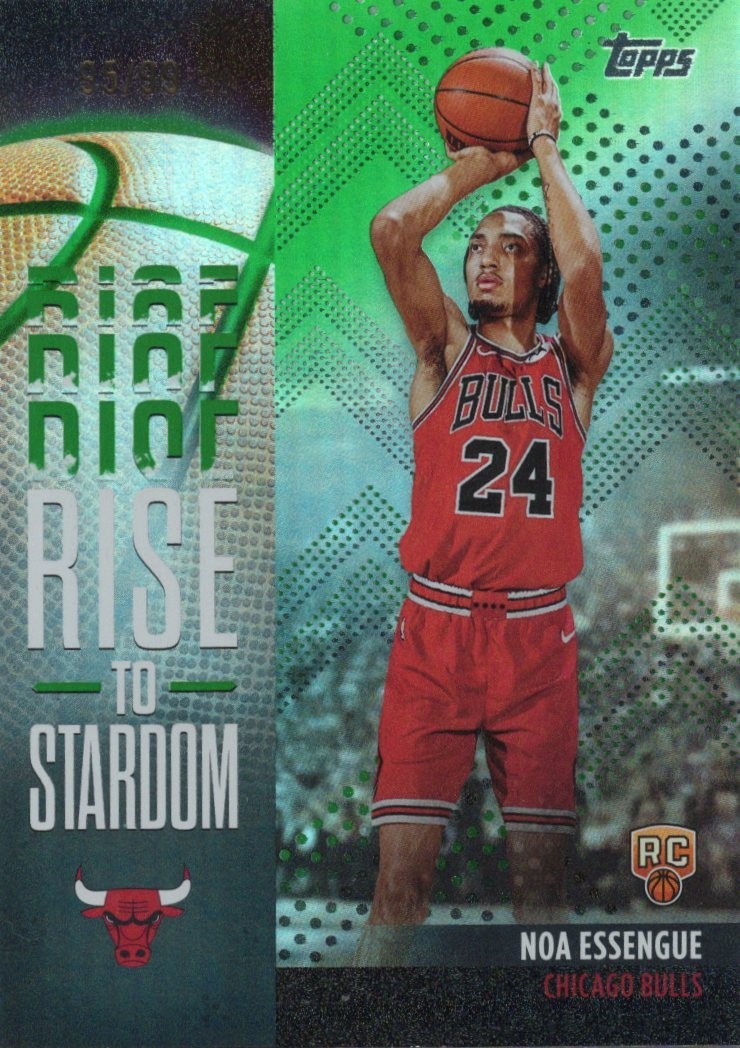 2025 Topps Noa Essengue #RTS-12 Rise to Stardom Insert Rookie Green Foil /99 RC