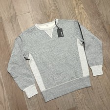 $148 Buck Mason Welterweight Double V Sweatshirt Crewneck French Terry Cotton S