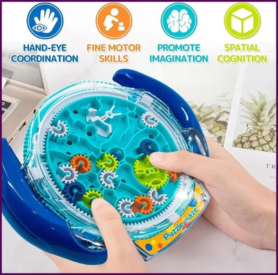 Creative 3D Puzzle Funny Gear Labyrinth Disk Gear Balance Ball Maze Wheel Dish