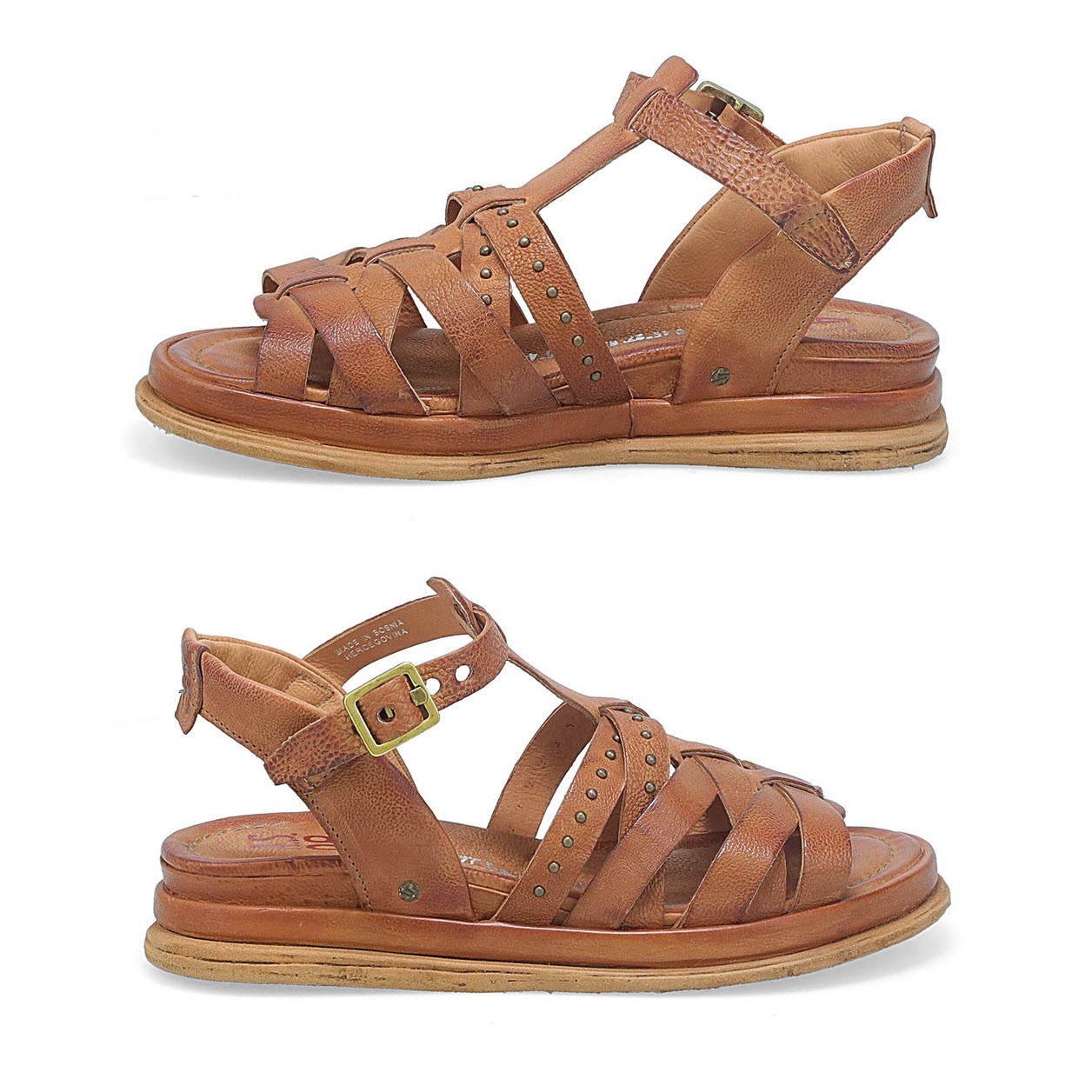 APL A.S.98 Sandali con cinturino alla caviglia a tracolla in whisky taglia EU39 US8.5 9