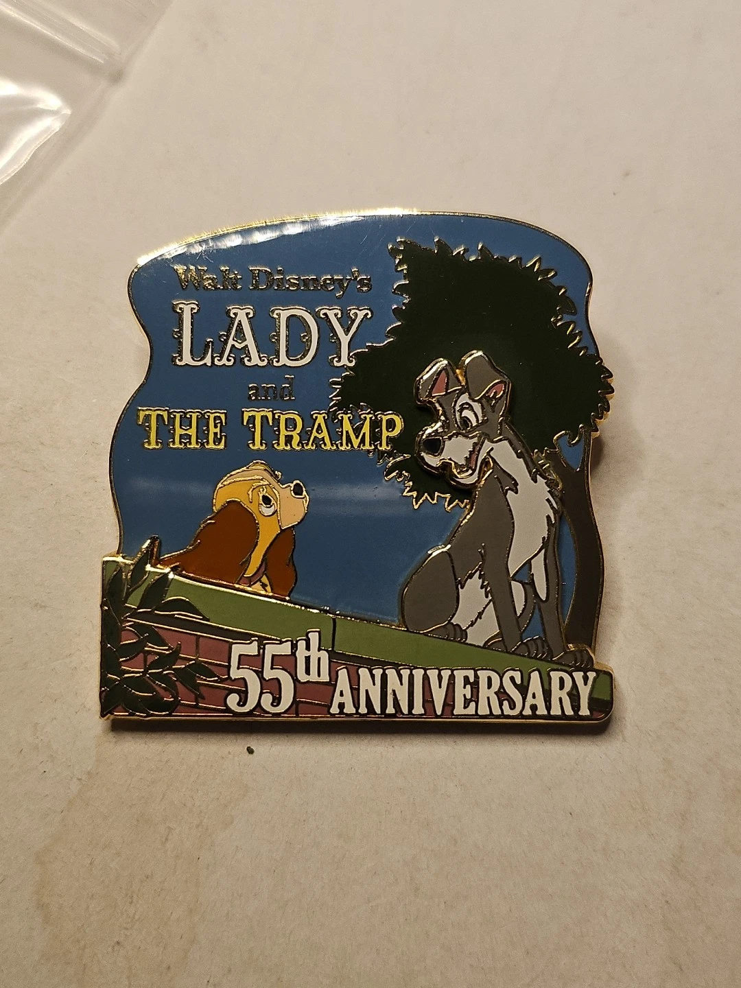 Disneyland Walt Disney’s 55th Anniversary Lady And The Tramp Pin LE 3000 77710