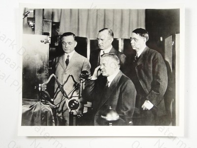 Herbert Hoover J. J. Carty A. E. Berry S. Davis Fernsehsendung A. T. & T. 1927