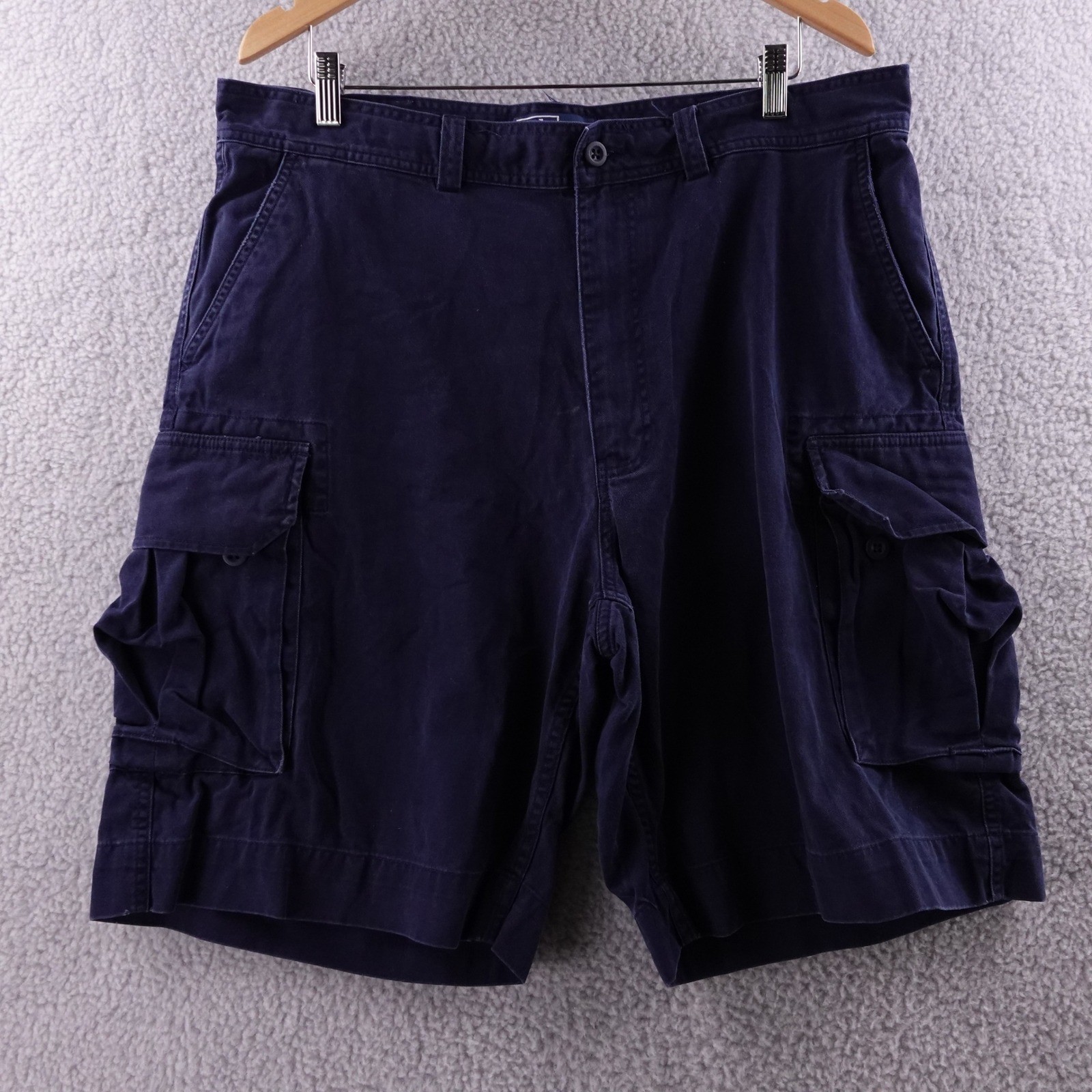 Vintage Polo Ralph Lauren Mens Navy Blue Cargo Shorts Size 38 Preppy