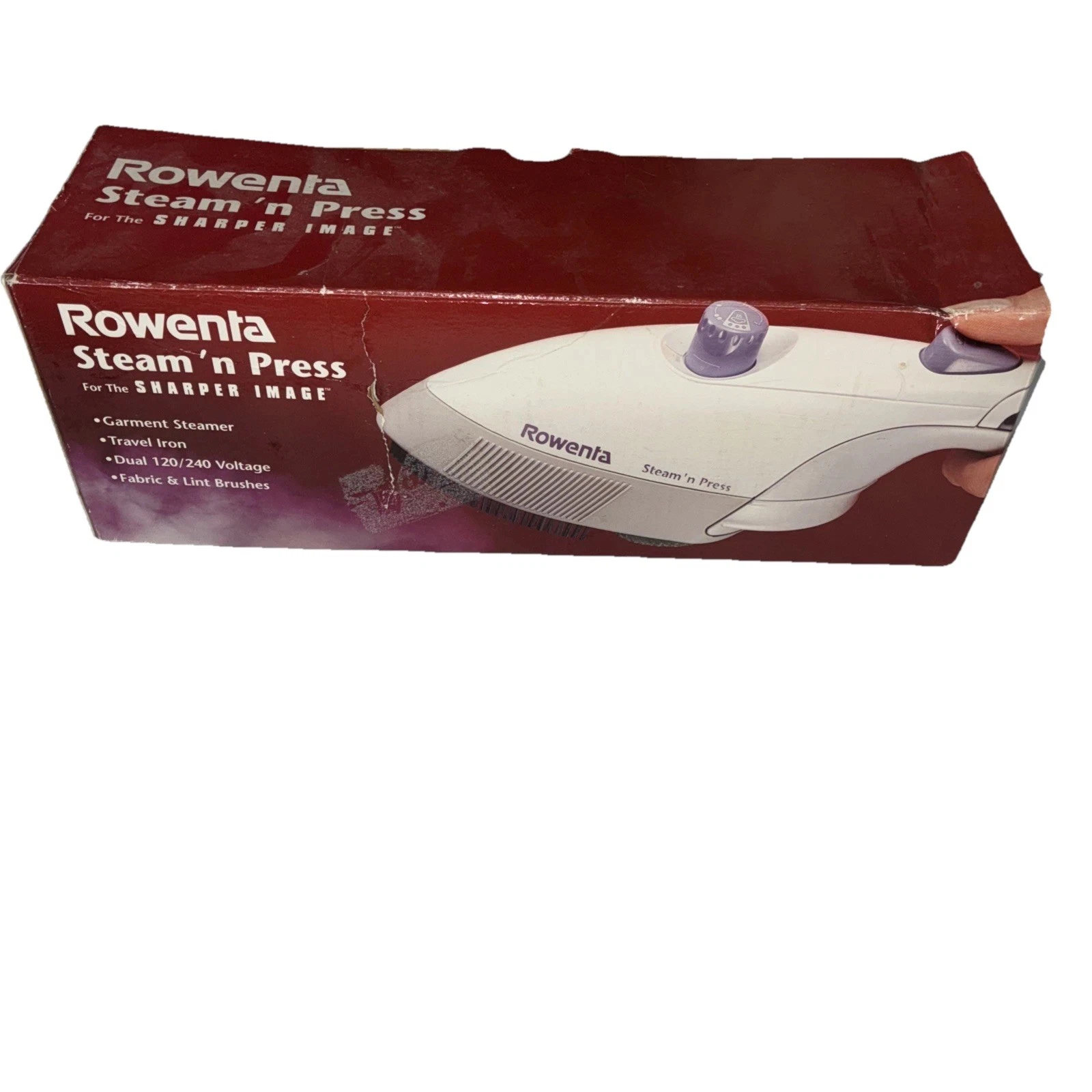 Rowenta Steam N Press Steambrush Iron with Travel Case New Open Box
