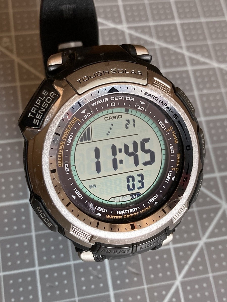 Casio Pathfinder PAW-1300 Digital Watch Tough Solar Compass