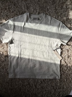 Essentials Fear of God Herren T-Shirt Grau Logo-Print Kurzarm Rundhals Gr. S