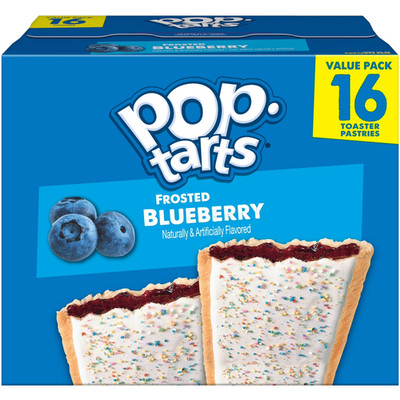 Pop-Tarts Frosted Blueberry Toaster Pastries, Breakfast Foods, Shelf-Stable,27..