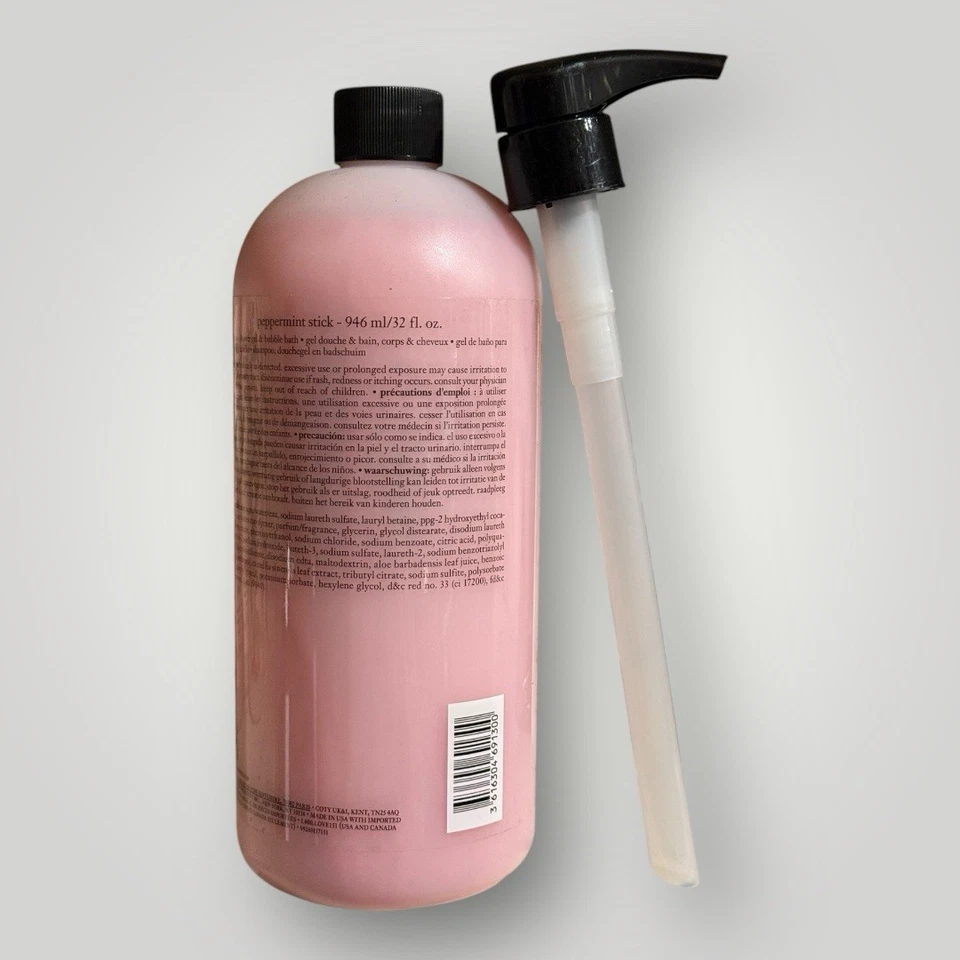 Champú en barra de menta Philosophy, gel de ducha y baño de burbujas edición navideña 32 OZ Foto 2 de 2