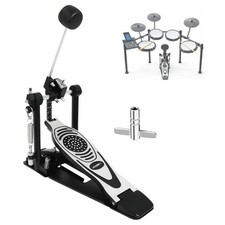 5 Core Bass Drum Pedal Mount Adjustable Felt Beater Single Chain Kick Pedal