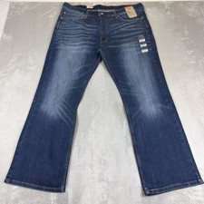 Pantalones de mezclilla ajustados Levi's 527 Bootcut para hombre talla 38x30 lavado medio tiro medio elásticos