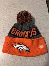 Denver Broncos Sideline Beanie New Era Youth Kids NFL Football Winter Hat Cap