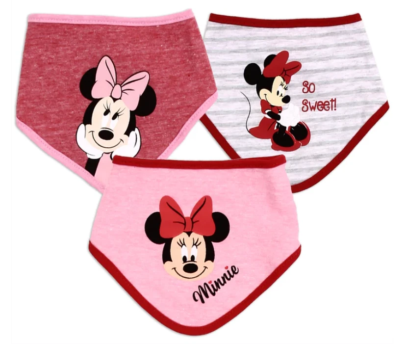 DISNEY MINNIE MOUSE 3-Pack Baby Girl Bibs