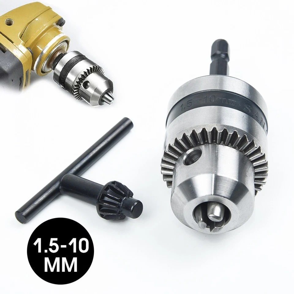 Schlüsselloses Bohrfutter Stahl Sechskant Adapter Drehstange Verbindungsmontage - Bild 2 von 4