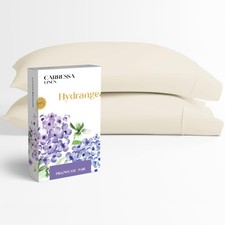 Carressa Linen 100 Egyptian Cotton Queen Pillow Cases Set of 2 - Luxury 600 ...
