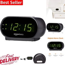 Sleek Small Alarm Clock with Nightlight & Battery Backup - 4.5 x 3.5 Inches
