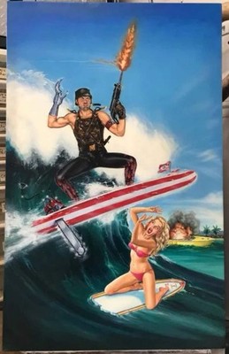 Surf Nazis Must Die! Original Poster Art Troma by Tricia Zimic
