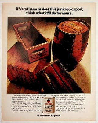 Vintage Varathane Flecto Ad Dad's Root Beer San Francisco Magazine Print 1960s