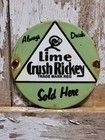 VINTAGE CRUSH PORCELAIN SIGN OLD LIME RICKEY SODA COLA POP BEVERAGE SOLD HERE