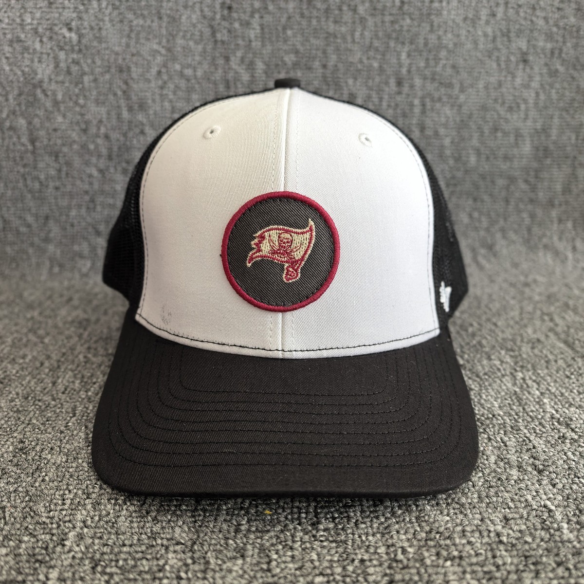 '47 Brand Tampa Bay Buccaneers Trucker Snapback Hat Black White NFL E910