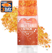 Orange Face Body Glitter Stick,Sparkly Hair Glitter Makeup