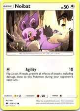 Noibat 109/147 Common Burning Shadows Pokemon Near Mint