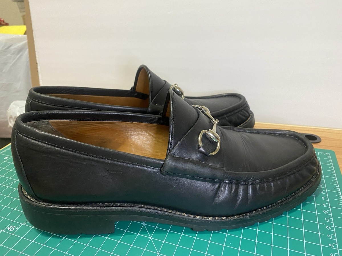 Gucci vintage brown leather horsebit lug 
loafers 016343 Gucci Men main image 3