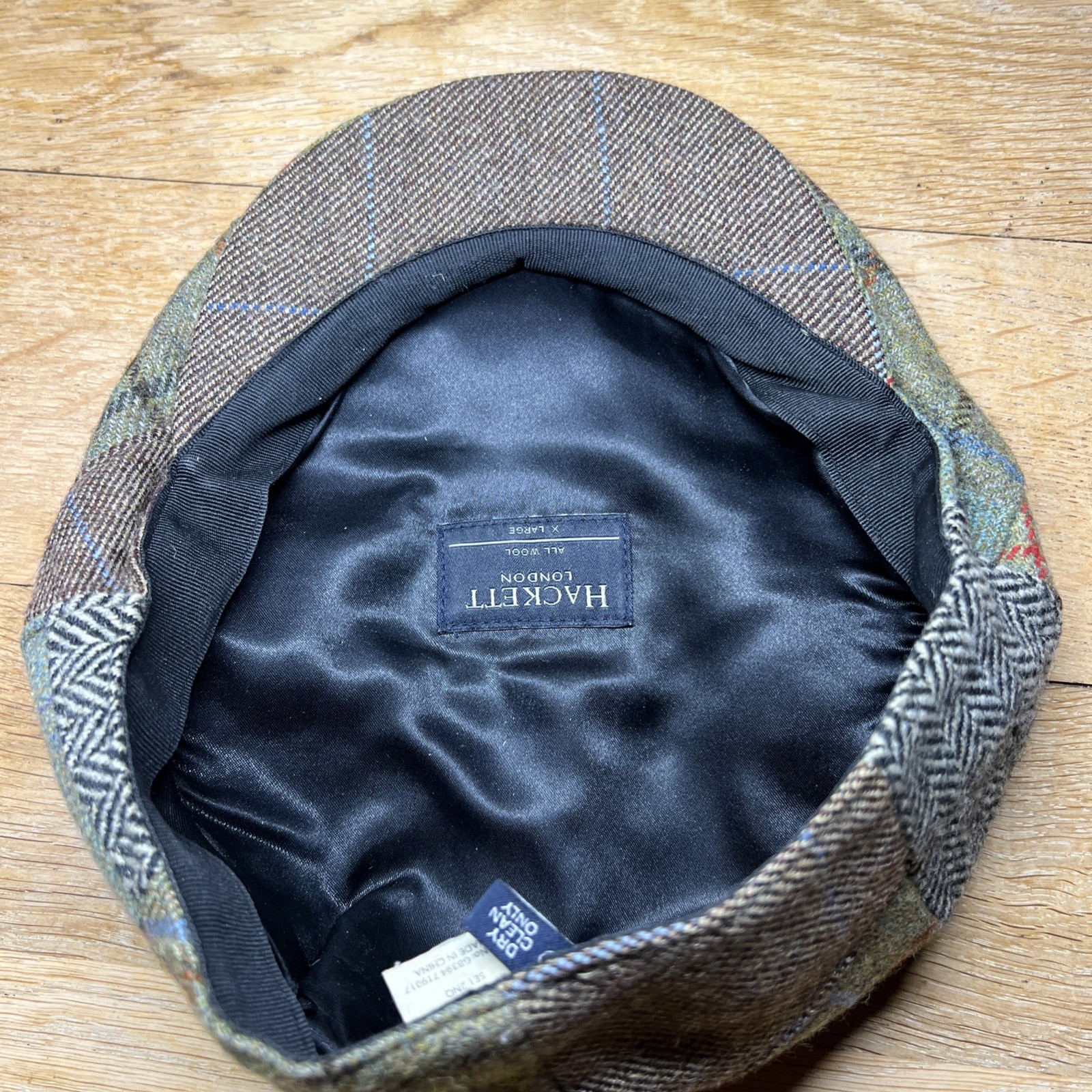Rare Hackett Mixed Patchwork Tweed Cap/Horse & Ho… - image 12