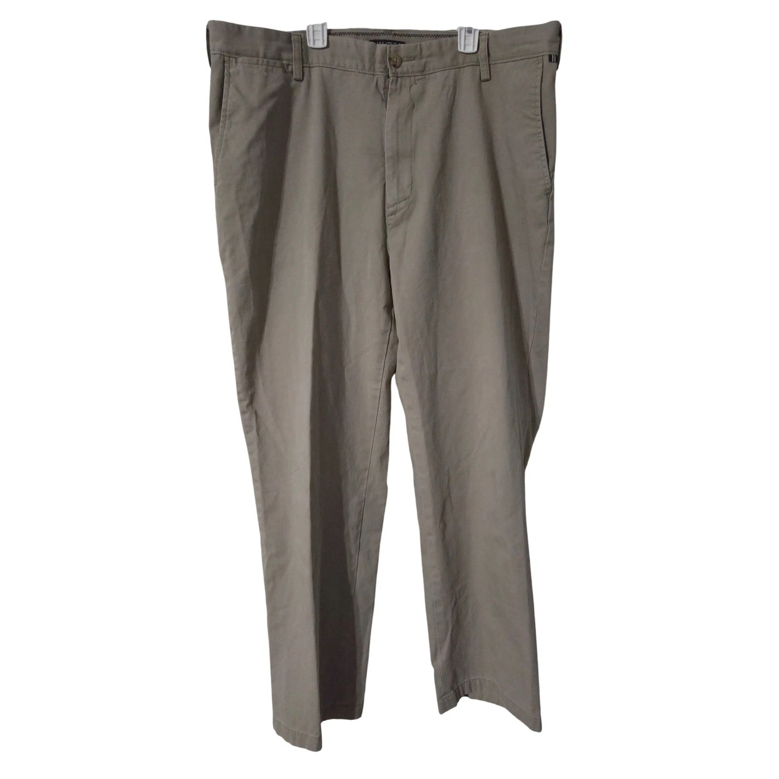 Nautica Mens Khaki Pants 40x32 Cotton Casual Chino Trousers