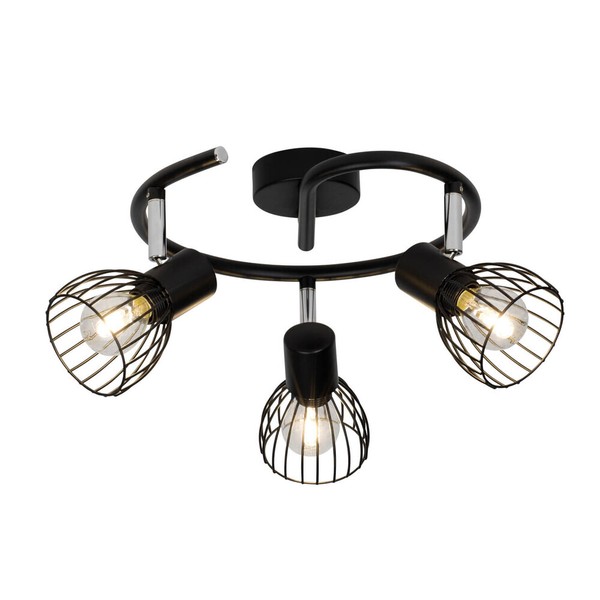 Brilliant Blacky Decken Strahler Spot Spirale Leuchte Lampe 3-Flg E14 Metall-image