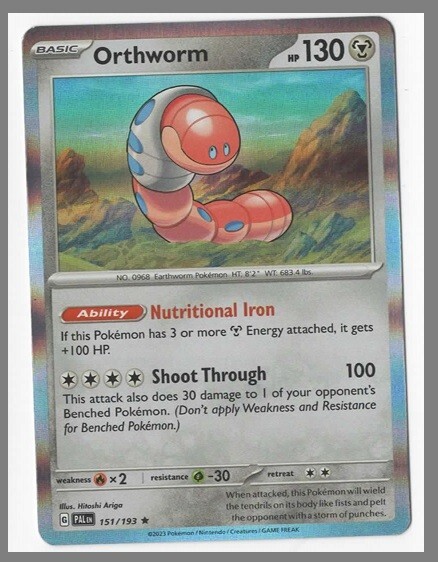 Holo Orthworm 151/193 Rare Paldea Evolved Pokemon TCG FREE SHIPPING