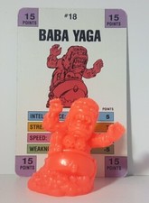90's monster in my pocket Baba Yaga series 1 18 Neon Red With Battle Card
