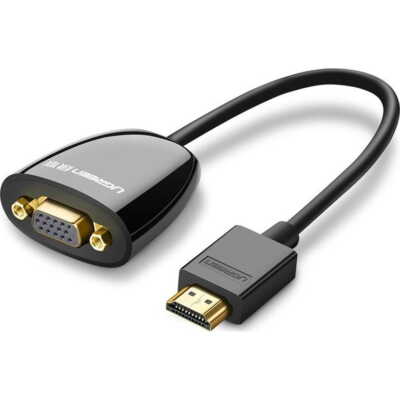 Einseitiger Adapter HDMI zu VGA Ugreen Videoadapter Video-Konverter Schwarz