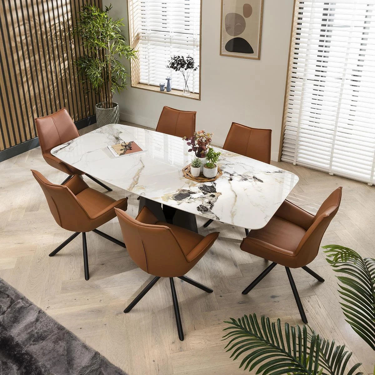 Swivel marble dining table deals