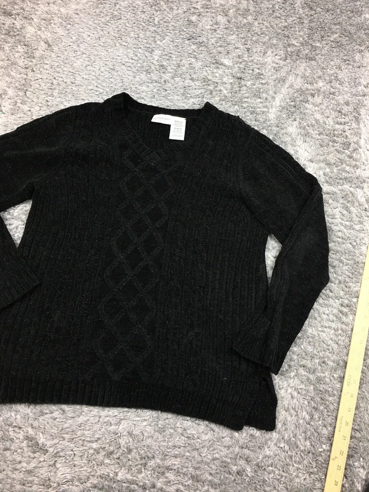 Белый олень свитер женщина размер 16 Вт черный длинным рукавом акрил плюс - Изображение 2 из 4