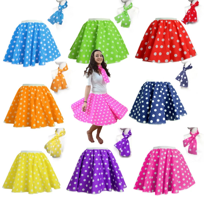Girl Boys Duet SKIRT or Waistcoat POLKA DOT ROCK n ROLL 50s Theatre COSTUME UK - Image 3 of 3