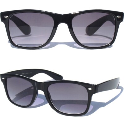 + 3.00 READING SUNGLASSES Gradiant Tinted Readers Black Power Readers Horn Rim