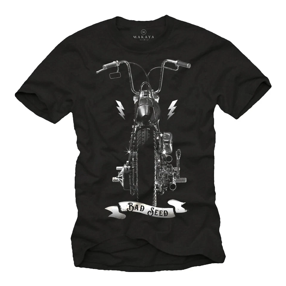Motorrad T-Shirt Männer Anarchy Rocker Biker Bobber Chopper Rockabilly Geschenke - Bild 1 von 1