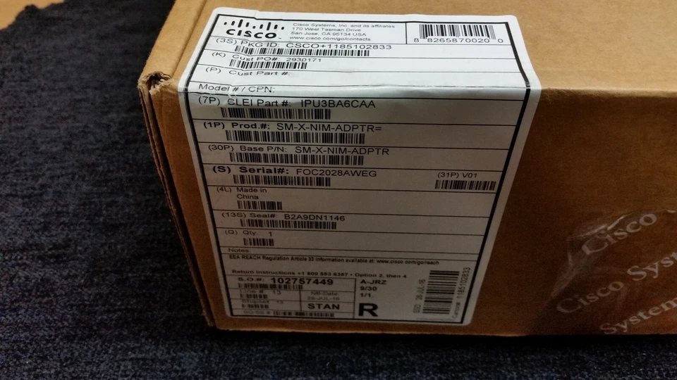 Neu Cisco SM-X-NIM-ADPTR, SM-zu-NIM Schnittstellenmodul 4400 & 4300 Serie ISR 1935 - Bild 2 von 4