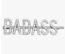 New Kitsch X Justine Marjan BADASS Rhinestone Bobby Pin Hematite