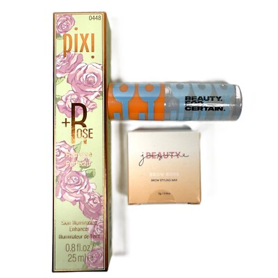 Pixi Rose Skin Enhancer Beauty For Certain BFC Lip Gloss Jazmine Beauty Brow Wax