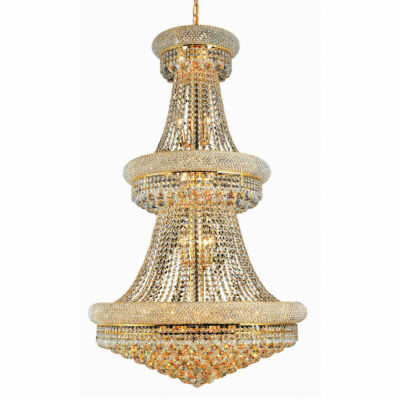 Chandelier K9 Crystal Large Entryway Foyer Dining Room 32 Light Fixture 50''