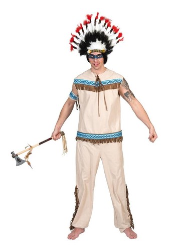 Native American Chief , Costume & Head dress - Picture 2 of 4