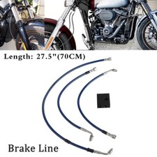 27.5" 70cm Motorcycle Stainless Brake Line Cable For Harley Low Rider Fat Bob XL