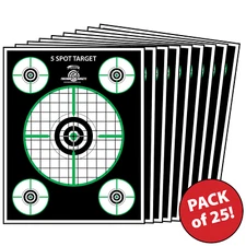 25 Paper Shooting Targets for Gun Range Rifle Pistol Rifle Sighting 12x15