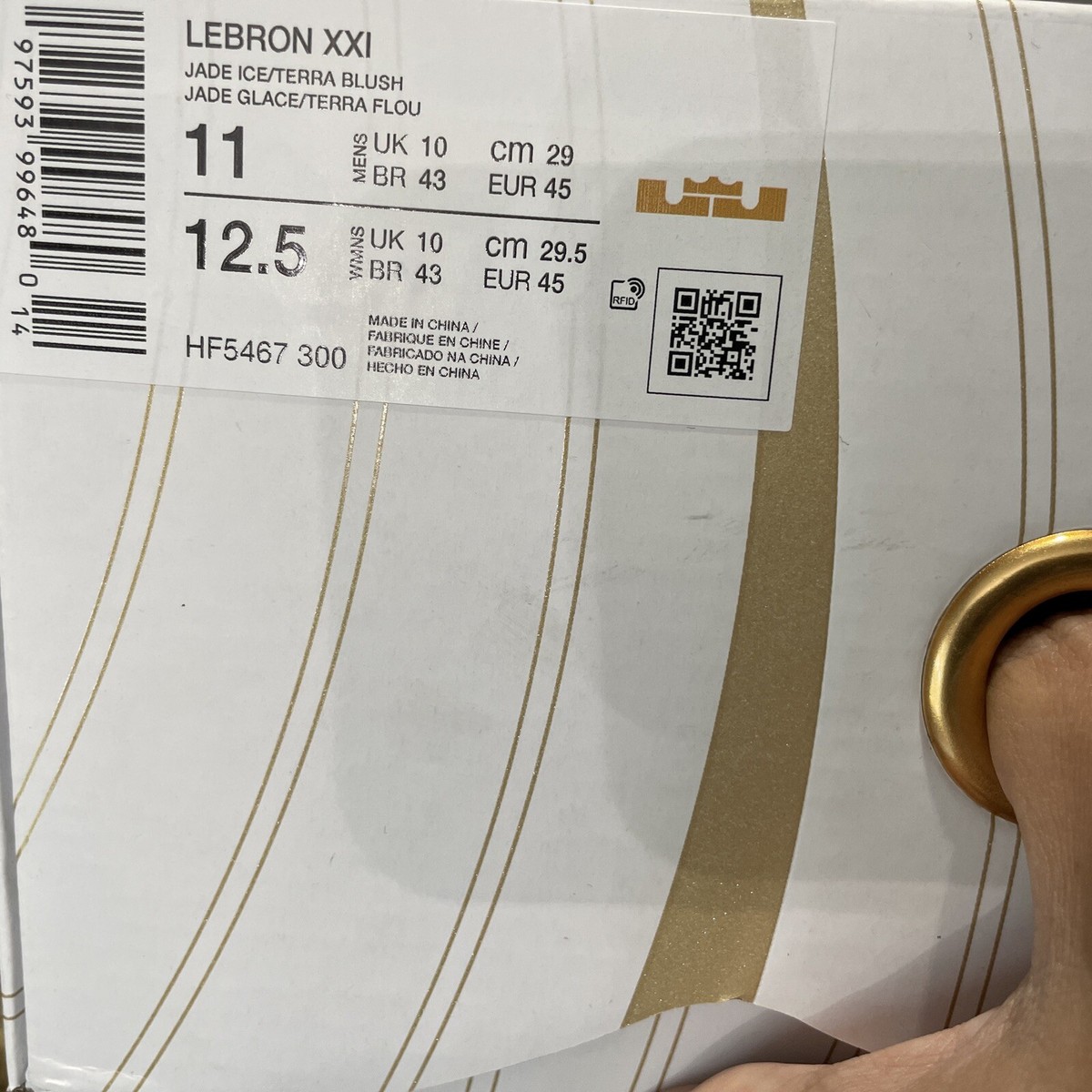 Size 11 Nike LeBron 21 Aragonite Jade Ice Denim Lebron James