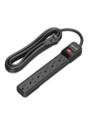 DEWENWILS 6-Outlet Power Strip Surge Protector, 15FT Long 15Foot, Black