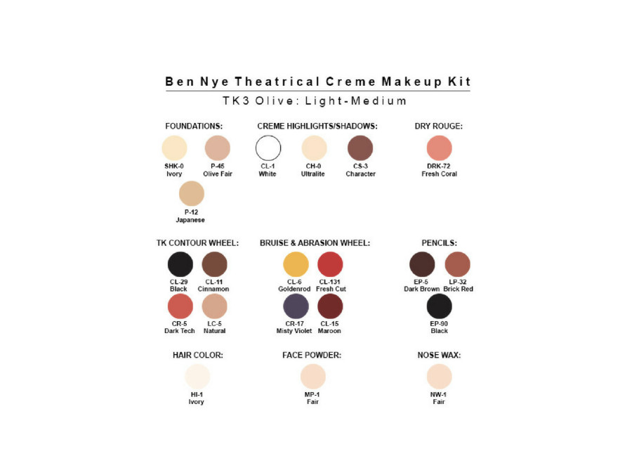 Ben Nye Theatrical Creme Makeup Kit Saubhaya Makeup