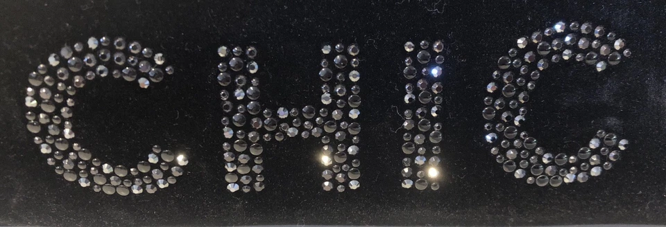 Christine Alexander Black Velvet Swarovski Crystal “CHIC” makeup bag pouch - image 4 of 4