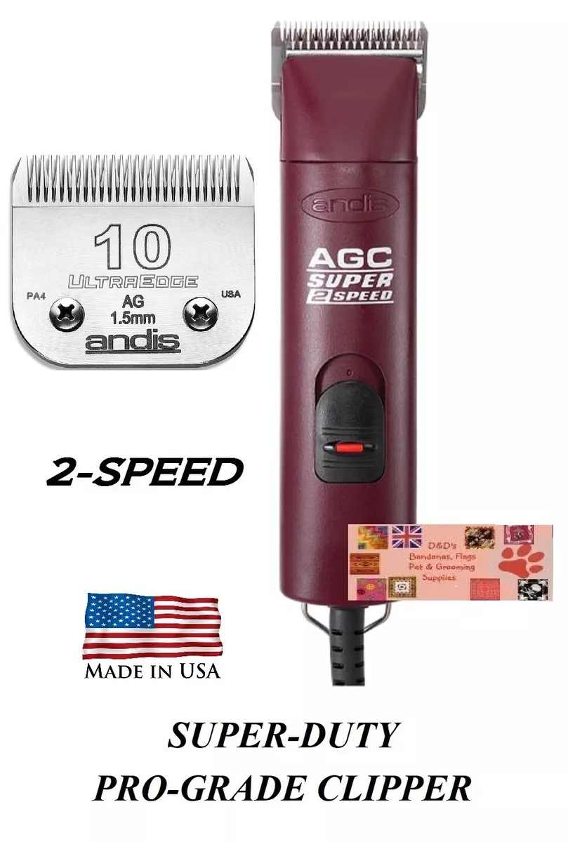 Andis Super Duty PRO 2 Speed CLIPPER SET ULTRAEDGE 10 BLADE PET DOG CAT GROOMING